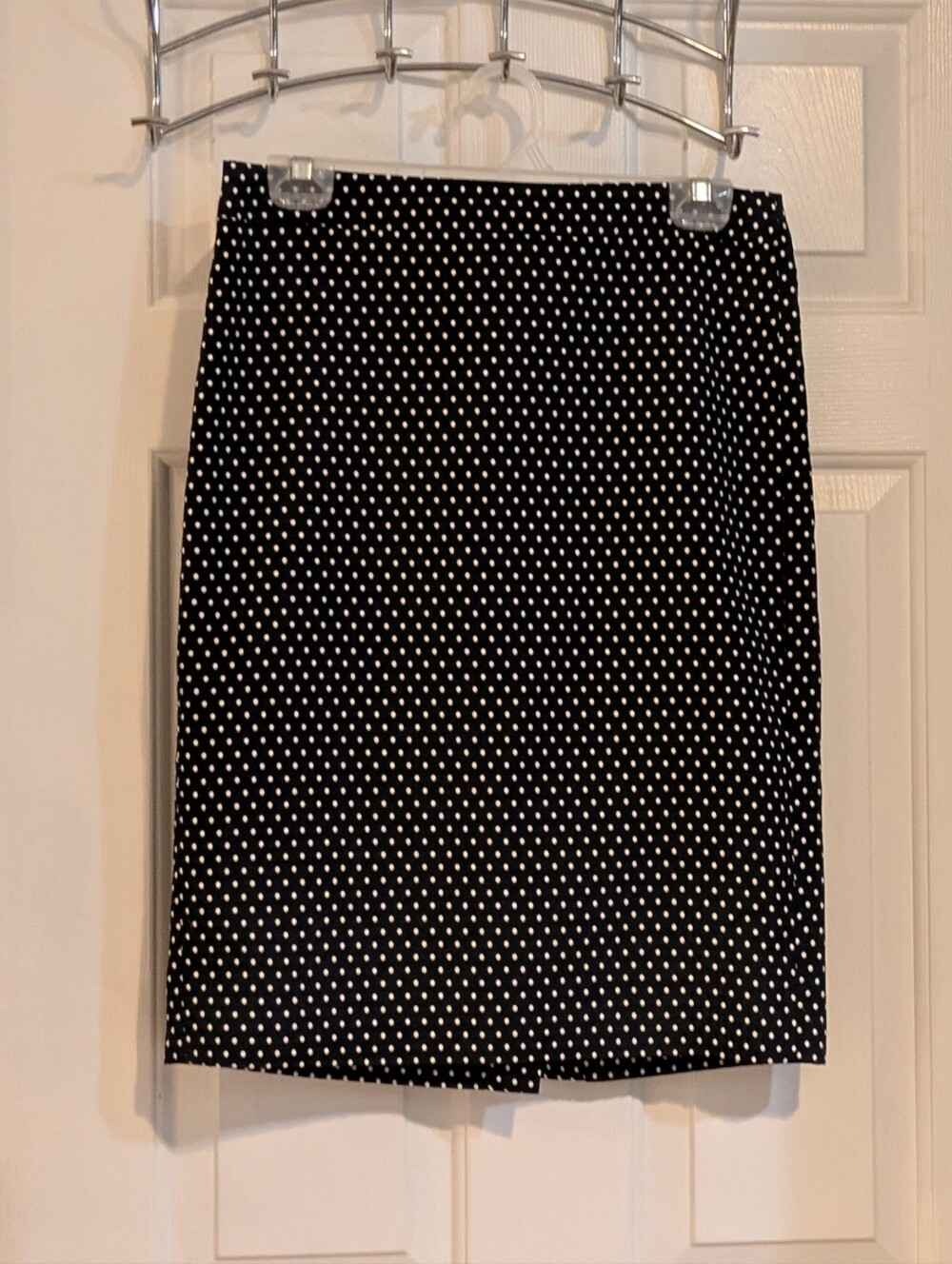 Women’s Navy Polka Dot Pencil Skirt